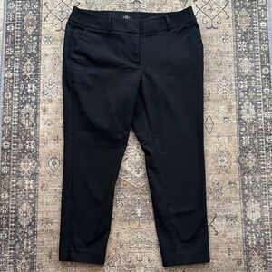 LOFT Black Tapered Cropped Pants
